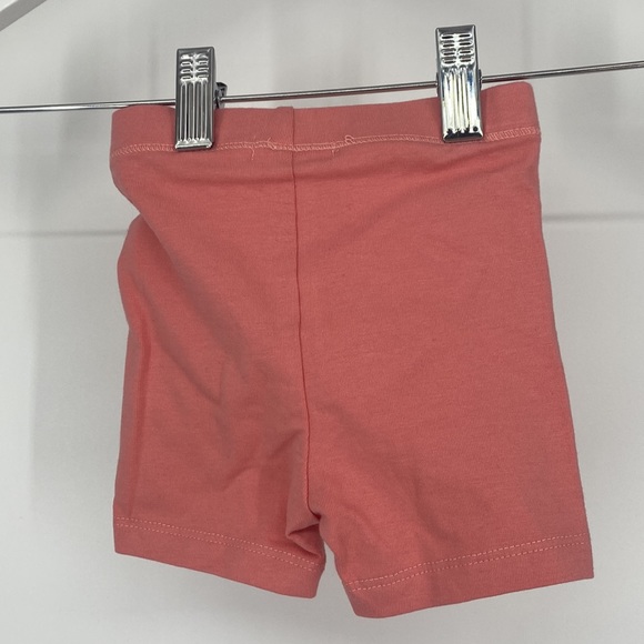 Miles Baby Melon Biker Shorts Light Coral Pink Stretch Waist Size 9M NWT - Picture 4 of 5
